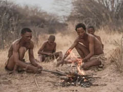 San bushmen in Botswana.