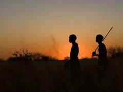 San bushmen in Botswana.