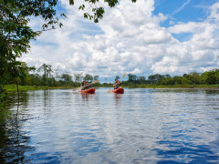 Kayaking in Odzala-Kokoua National Park, Congo.