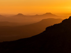 Sunset at Grootberg Lodge in Namibia.