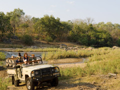 Game drive in Zambia.