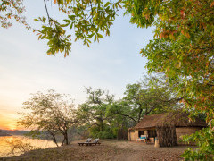 Chalet at Takwela Camp in North Luangwa National Park, Zambia.