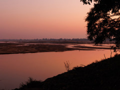Sunset in South Luangwa National Park, Zambia.