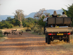 Safari vehicle in South Luangwa National Park, Zambia