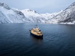 Aerial of the Virgo ship in Norway