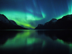 Northern lights in Tromsø, Norway.