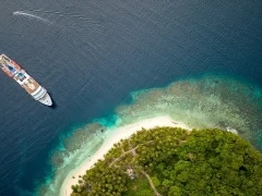 Aerial view of Biak Island, Indonesia.