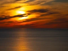 Sunset at Utoro in Shiretoko, Hokkaido, Japan.
