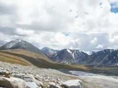 View of the magnificent mountains of Mongolia.