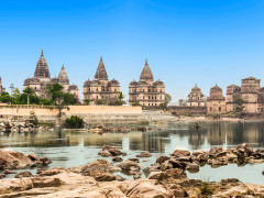 Orchha cenotaphs in India