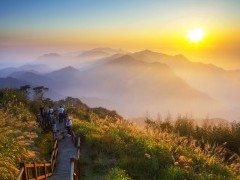 Sunset over Alishan National Scenic Area, Taiwan