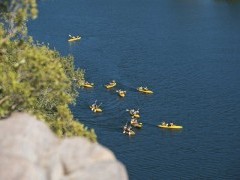 Kayaking in Katherine Gorge.