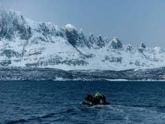 View of the stunning Norwegian landscape, with Zodiac.