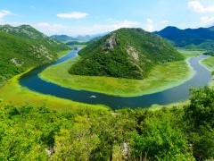 Green Pyramid in Skadar Lake National Park in Montenegro