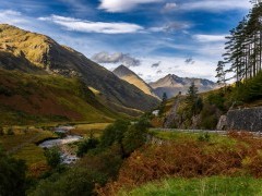 Glen Shiel and Five Sisters of Kintail on the Isle of Skye, Scotland
