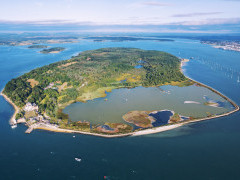 Aerial of Brownsea Island