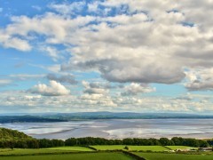 View over Morecambe Bay Estuary in Lancashire