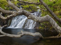 Eas Fors Waterfall on Isle of Mull, Scotland.