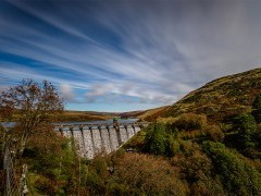 Craig Goch Dam in Elan Valley, Wales.