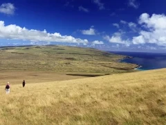 Hiking an ancient volcano in Easter Island, Chile