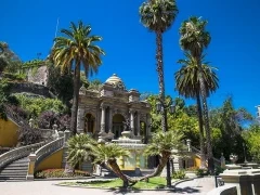 Cerro de Santa Lucia & Mounmental Fountain of Neptune in Santiago, Chile