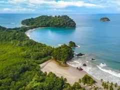 Aerial of Manuel Antonio National Park in Costa Rica
