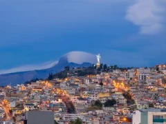 Virgin of El Panecillo & Corazon Volcano in Quito, Ecuador