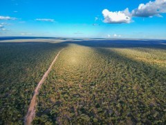 Aerial over Pousado Trijuncao in Brazil