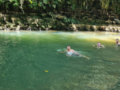 Natural pool near the harpy eagle nest in Colombia.