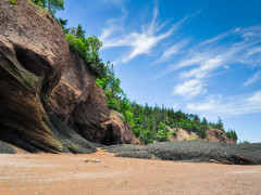Hopewell Rock formation in Bay of Fundy, Canada
