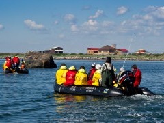Boat trip on Hudson Bay, Canada.