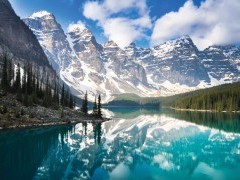 Moraine Lake and Rocky Mountains in Canada