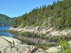 Bay near Marine Mammals Interpretation Centre in Tadoussac, Quebec, Canada