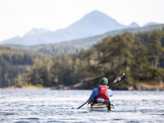 Kayaking in Vancouver Island, Canada.