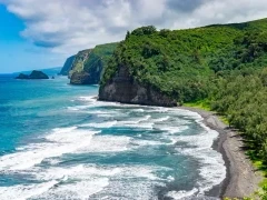 Polulu Beach on Big Island, Hawaii