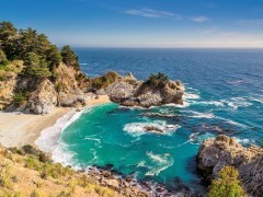 Julia Pfeiffer beach in Monterey Bay, California, USA