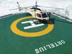 Helipad in Snow Hill, Antarctica.