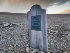 One of the graves of an explorer, on Beechy Island, Arctic Canada.