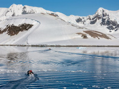 Zodiac in Antarctic Peninsula