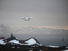 Fly-sail plane in Antarctica