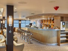 Lounge and bar on board Magellan Explorer.