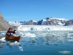Sea kayaking around North Spitsbergen.