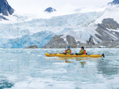 Kayaking in Svalbard.