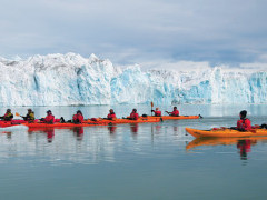 Kayaking in Spitsbergen.