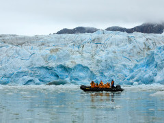 Zodiac in Svalbard.