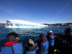 Zodiac in Greenland.