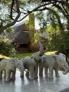 Elephant sculpture from Nick Mackman's South Luangwa Art Safari trip to Zambia