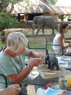 Sculpture workshop with Nick Mackman in Zambia