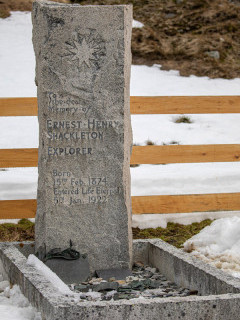 Ernest Shackleton's grave in South Georgia.