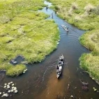 Mokoro ride in Botswana.